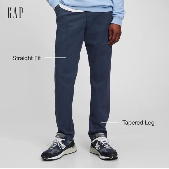 Gap Essential Khakis Straight pants taper NWT 36x34 - Picture 2 of 5